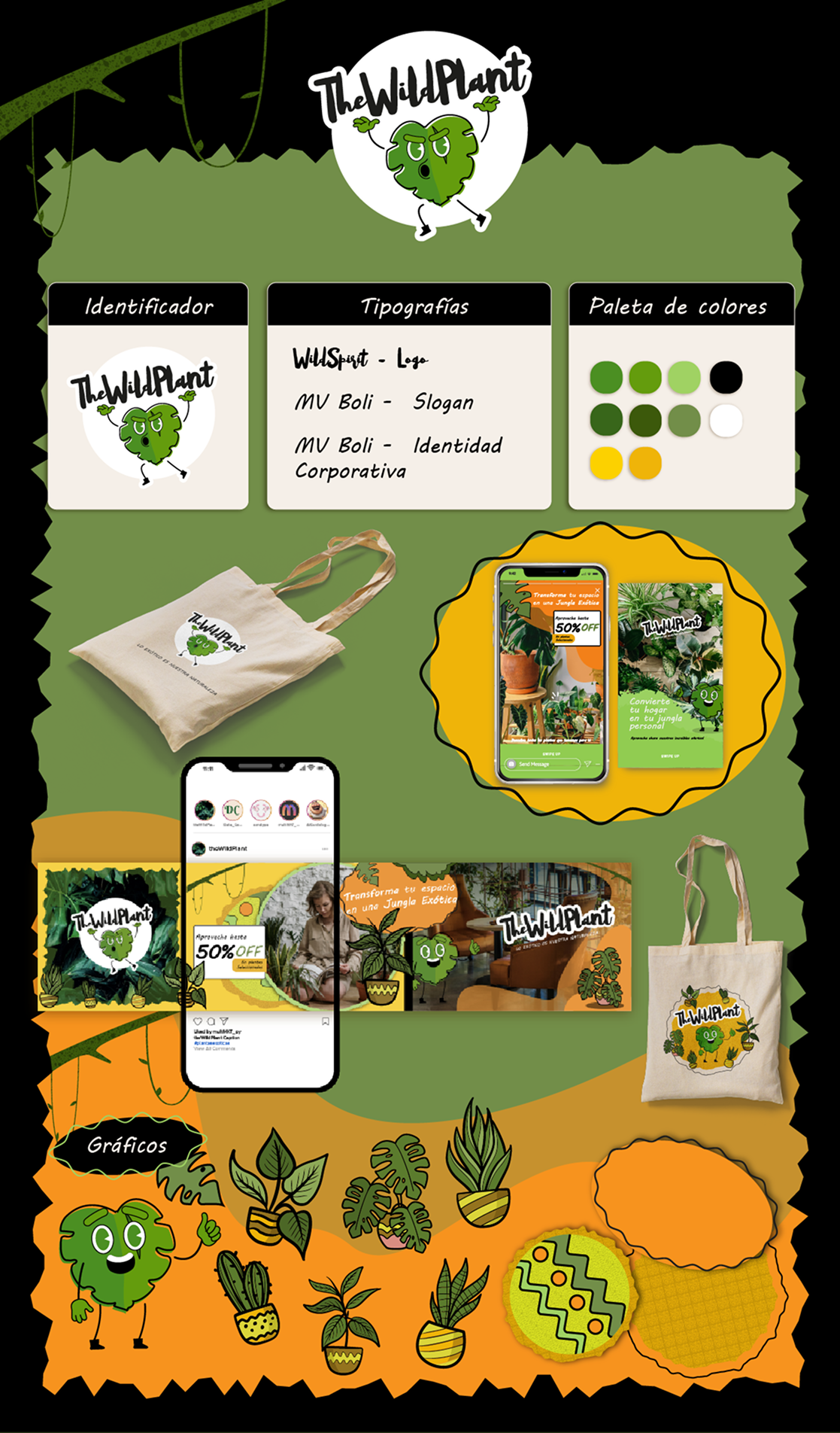 The Wild Plant - Diseño de identidad visual y branding